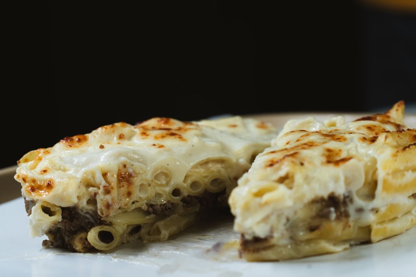 Pasta Bechamel - Bechamei Pasta Cheese Chedder And Mozzarella
