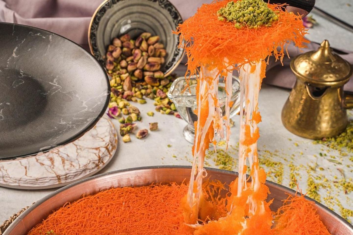 كنافة نابلسية بالجبنة - وسط خشنة