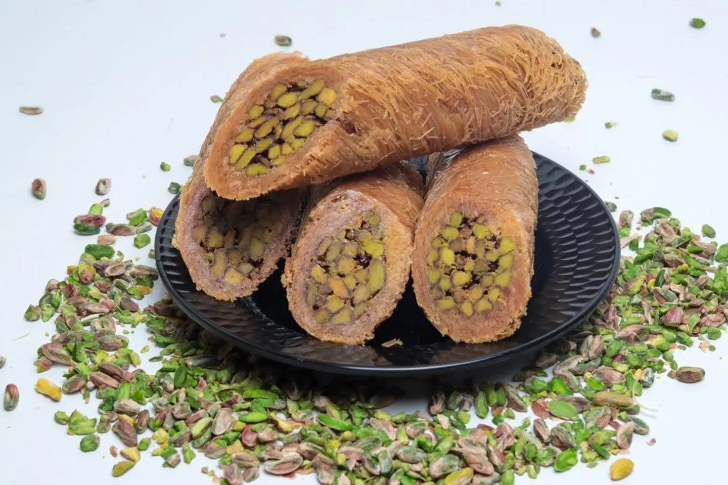 كنافة مبرومة بالفستق الحلبي - 250 جرام