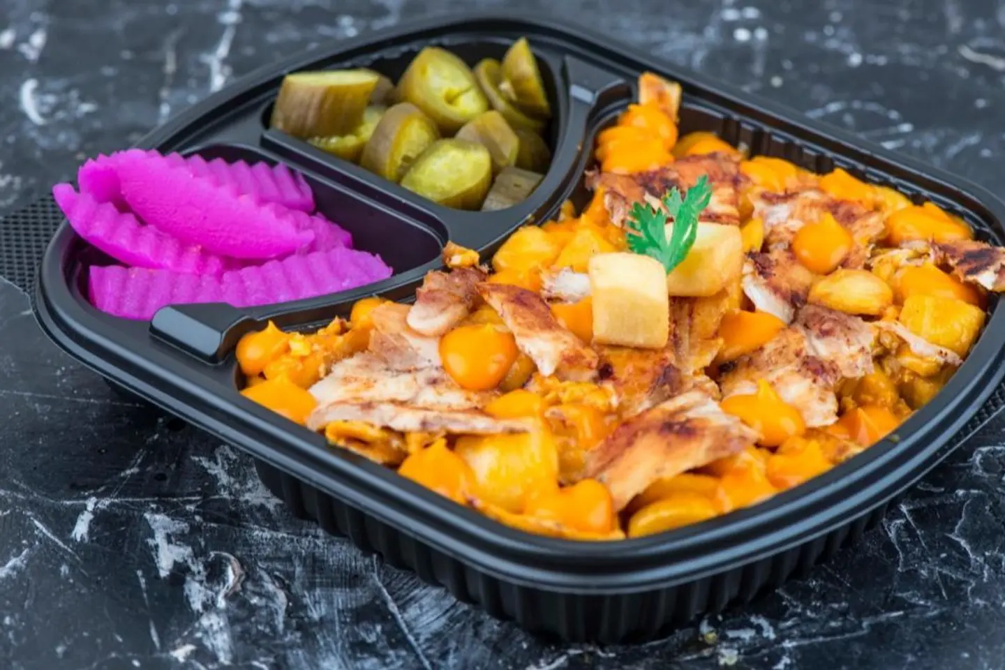 Potato Cubes Meat Cheddar Cheese - Sandwich