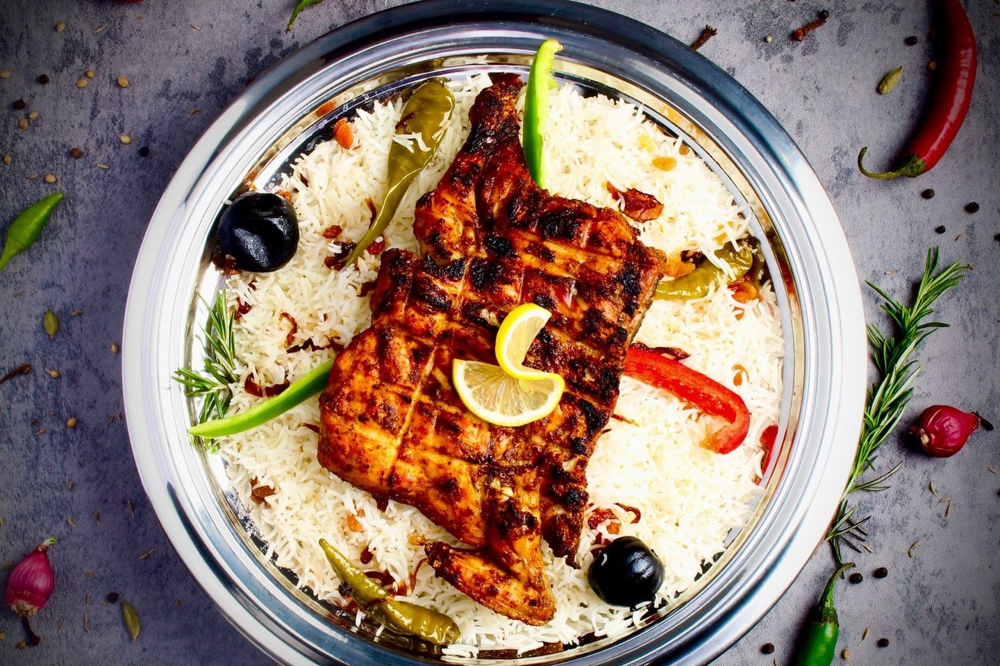 Chicken Fahm With Rice Shaheby - Whole Piece