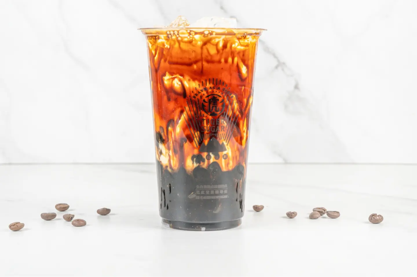 Black Sugar Milk With Boba And Coffee - Cold