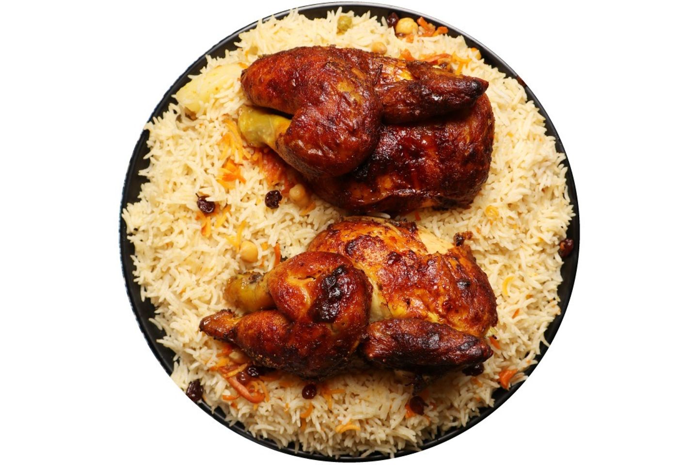 دجاج شواية مع الأرز - نصف دجاجة