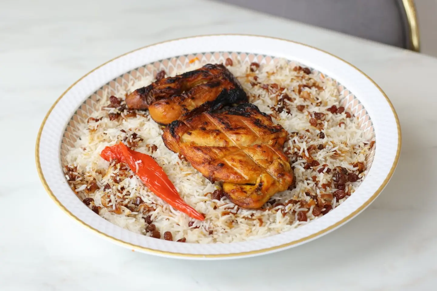 Charcoal Chicken With Pishawari Rice - Half A Chicken