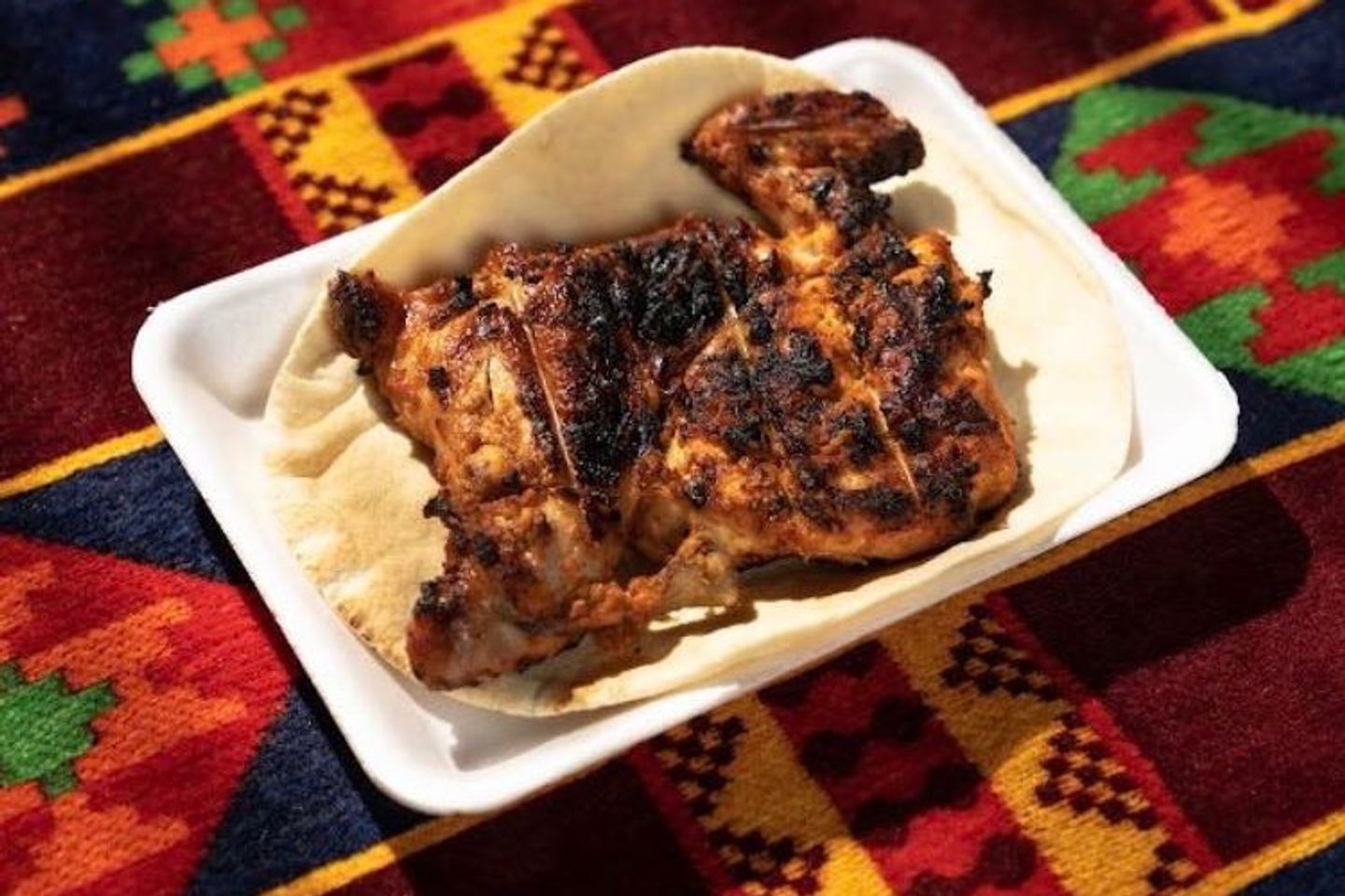 نص دجاج على الفحم بدون رز - نص حبة دجاج