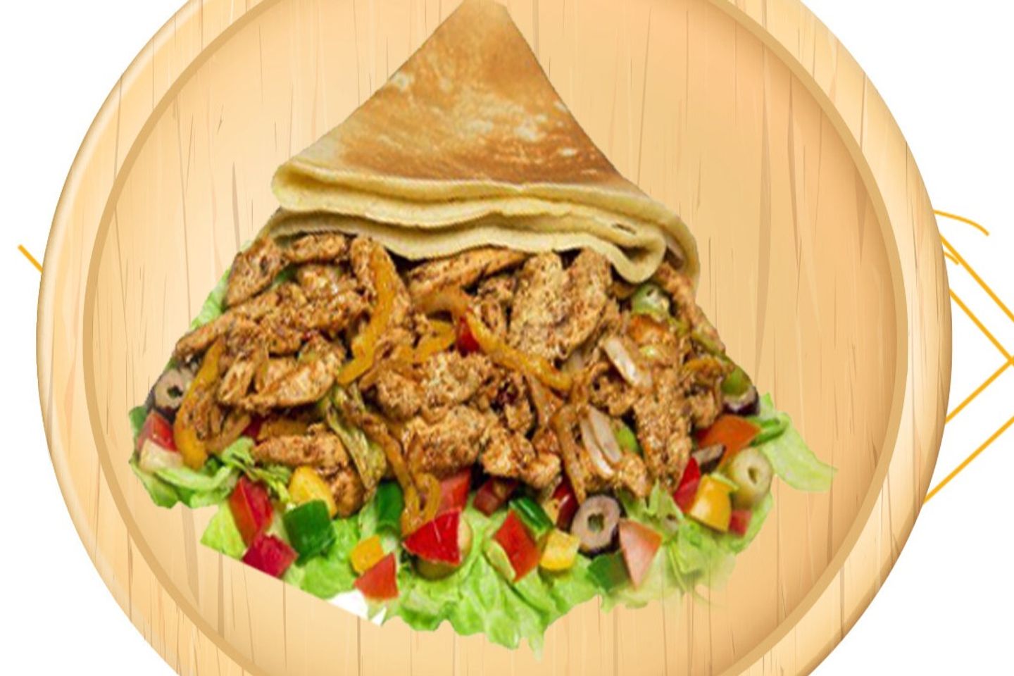 كريب شاورما دجاج - صغير