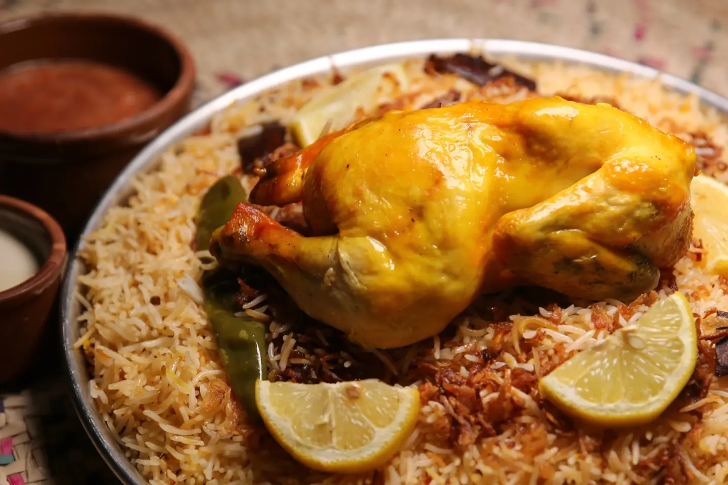 دجاج مندي مع الرز - نصف دجاجة