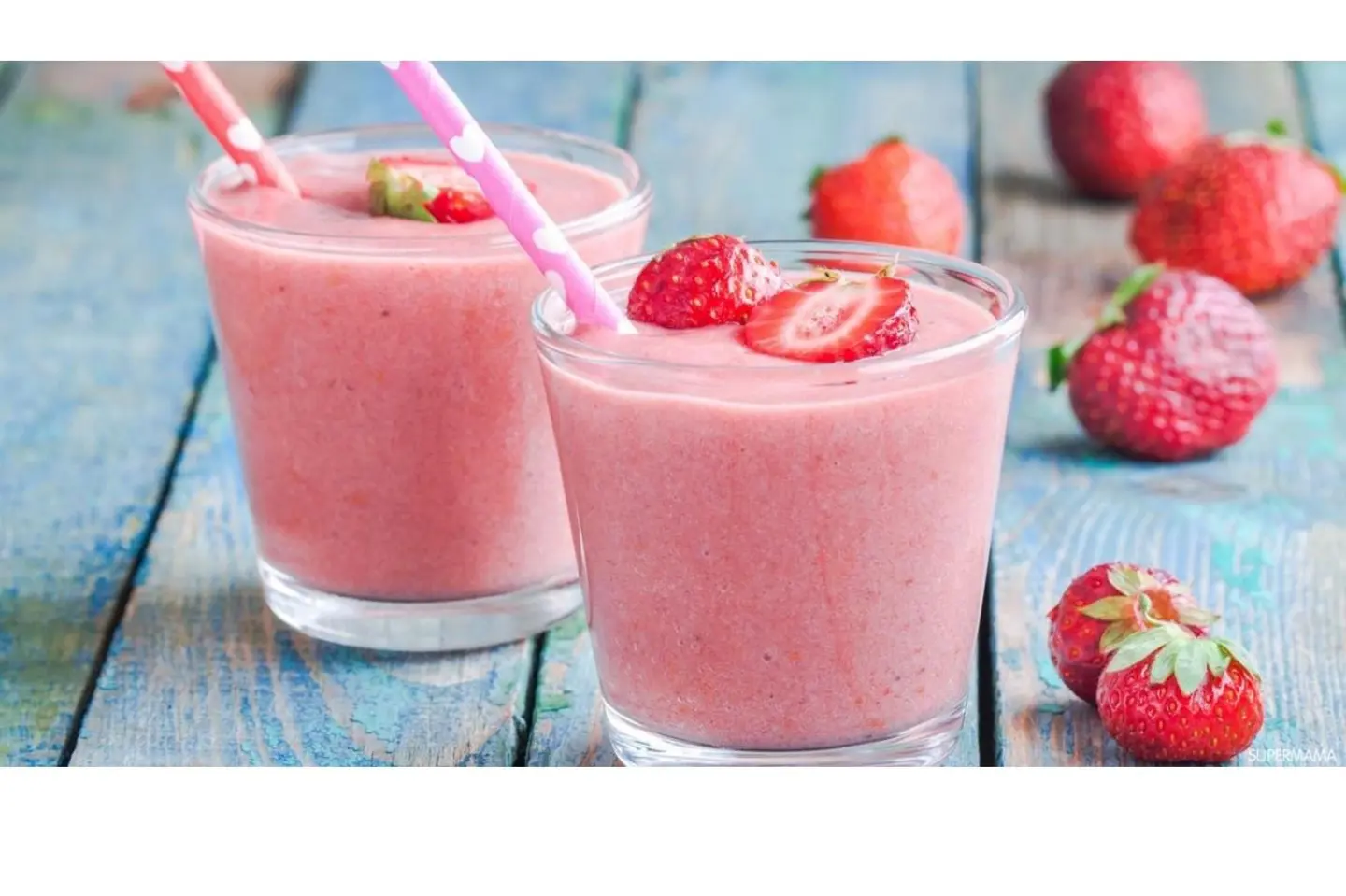 عصير فراولة - وسط