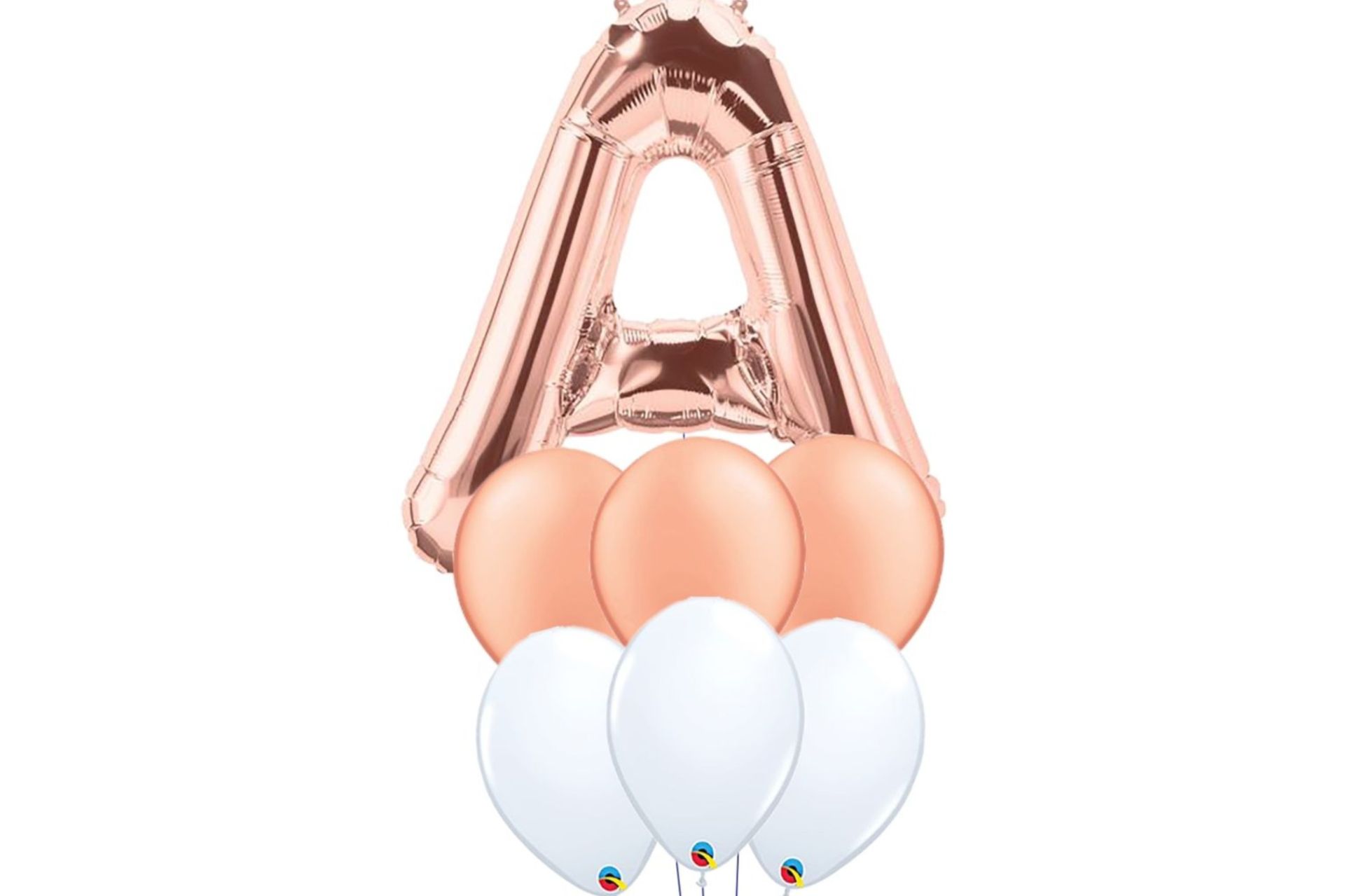 Helium Balloons Letter Bouquet Rose Gold - L