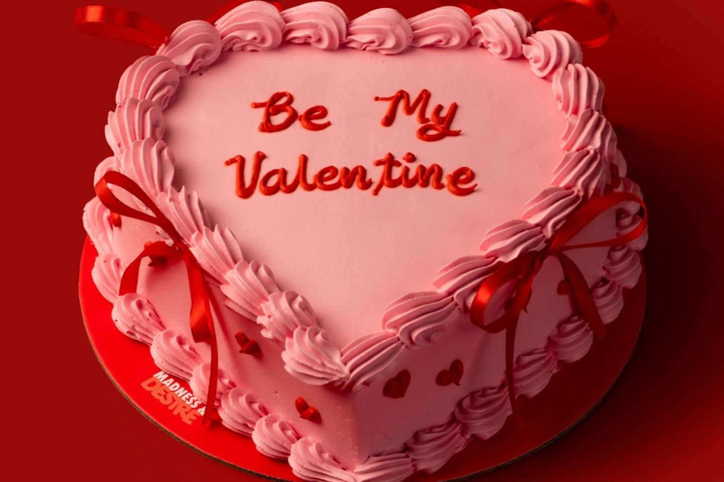Valentine Heart Cake Pink 2025 - Vanilla With Sprinkles