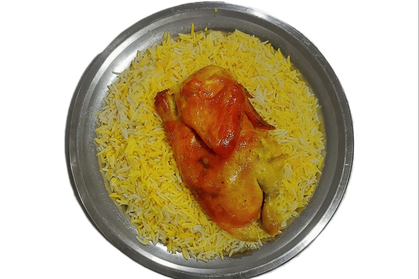 دجاج مندي مع الأرز - نصف دجاجة