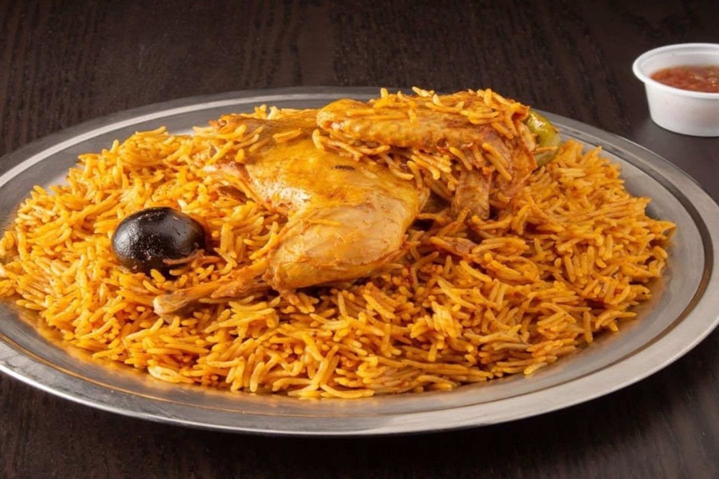 دجاج مضغوط مع الأرز - نصف دجاجة