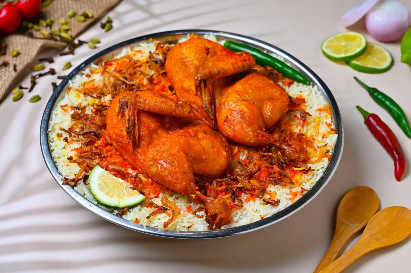 دجاج مقمر بالسمن  - نص حبة دجاج