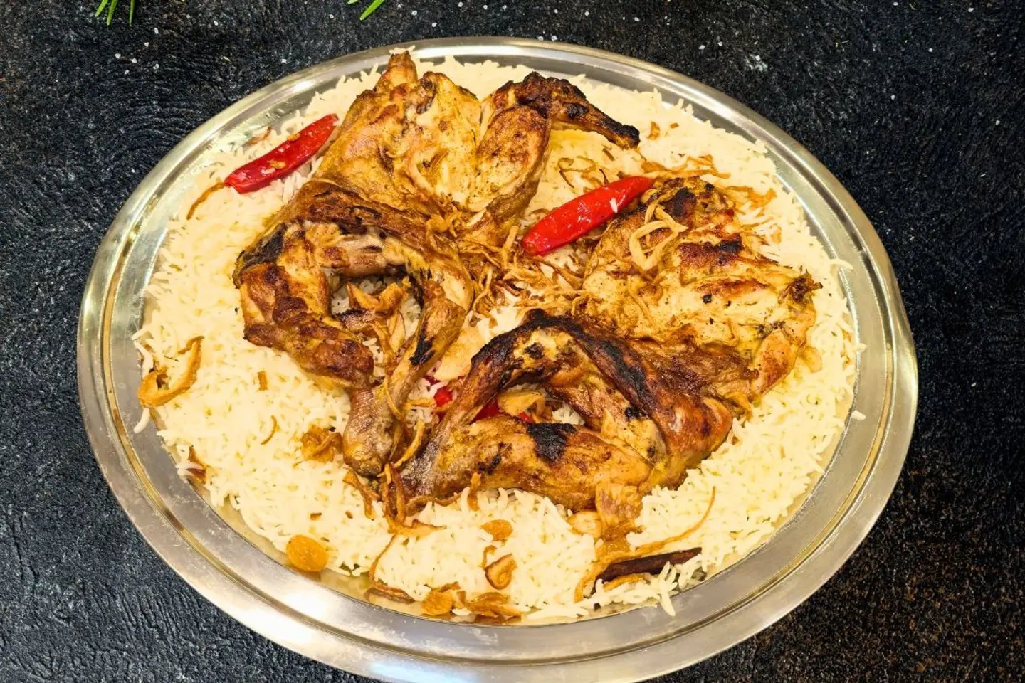 Madhbi With Bashawar Rice - Whole Chicken