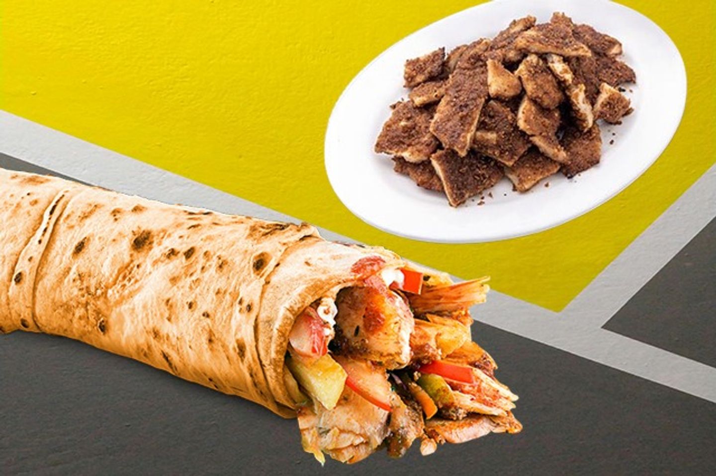 شاورما سيريه دجاج الاساطير - مع جبن