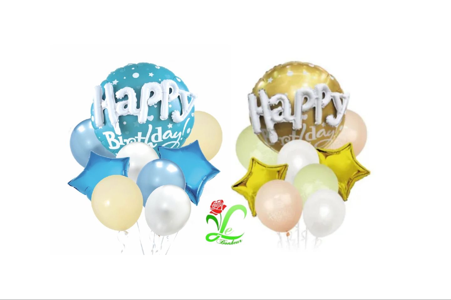 Happy Stars Balloon Bouquet - Golden