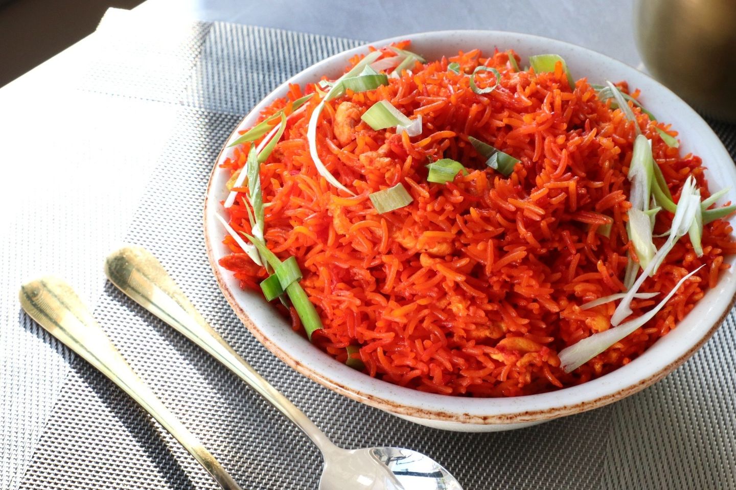 ارز شيزوان - رز مقلي بالدجاج - أبيض