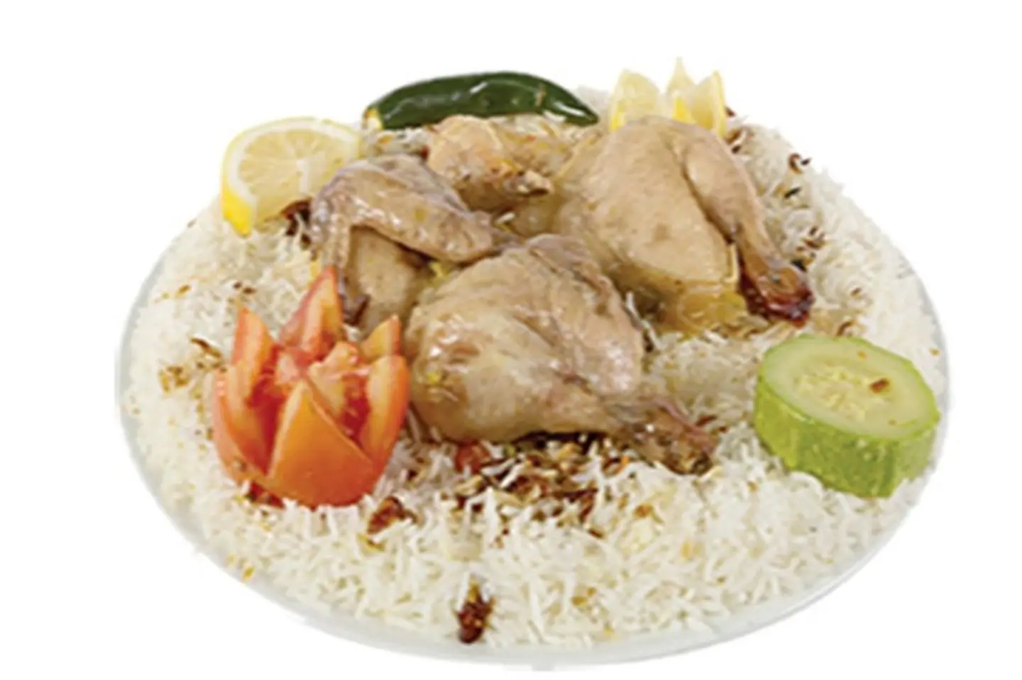 دجاج حنيذ مع أرز بيشاور - نص حبة دجاج