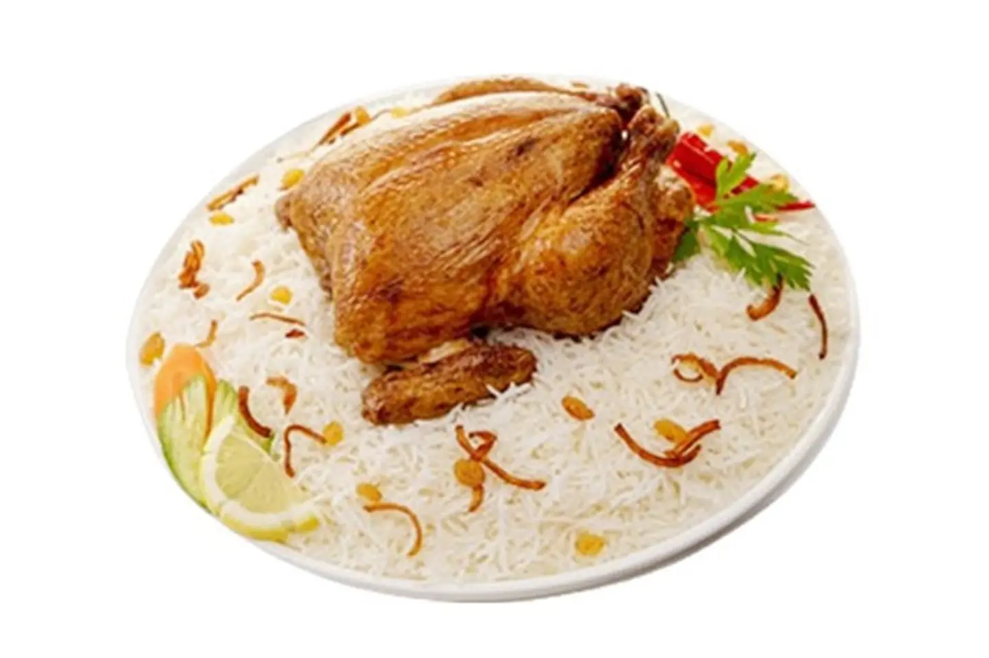 دجاج شواية مع أرز الديوان  - نص حبة دجاج