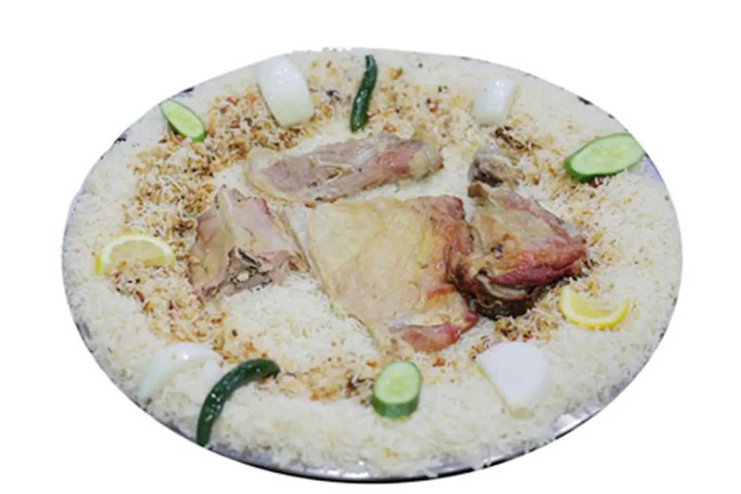 ربع تيس حنيذ مع أرز شعبي - أرز حنيذ