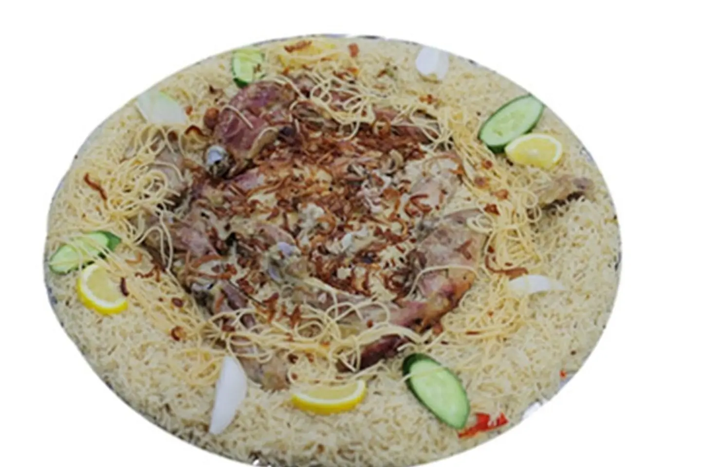 نصف تيس مظبي مع أرز شعبي - أرز حنيذ