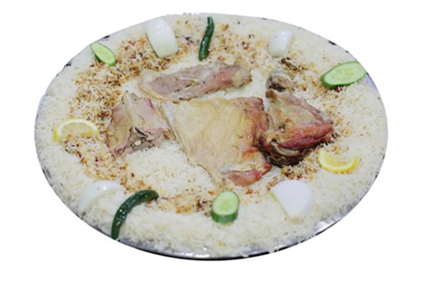 ربع تيس مظبي مع أرز بيشاور - حنيذ مثلوثة