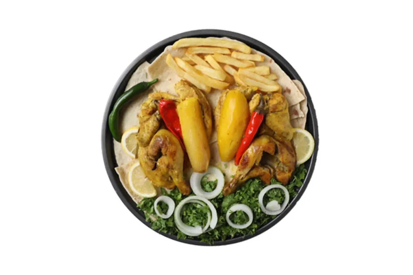 دجاج مدفون سادة - نصف حبه