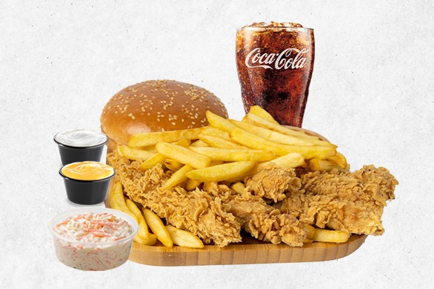 كرسبي دجاج وجبة - 3قطع