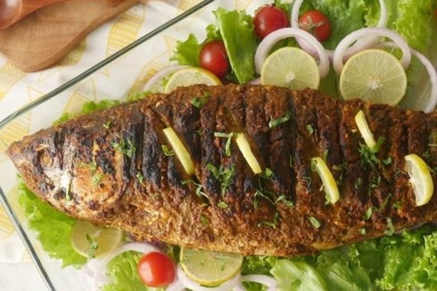 سمك روهو المشوي - نصف سمكة