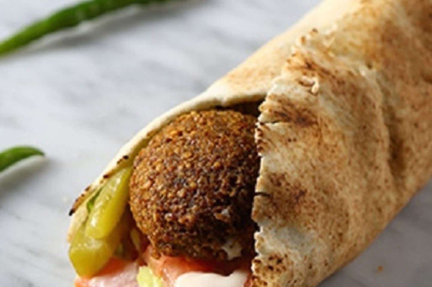 Falafel Sandwich With Syrian Bread - Falafel Sandwich With Syrian Bread