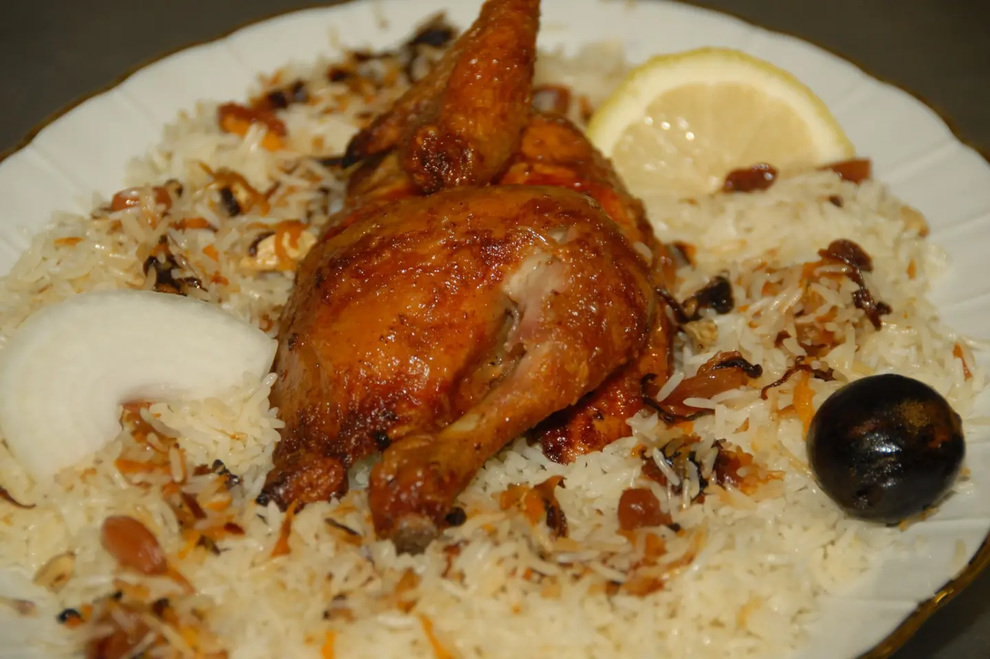 دجاج شواية مع ارز شعبي - نص حبة