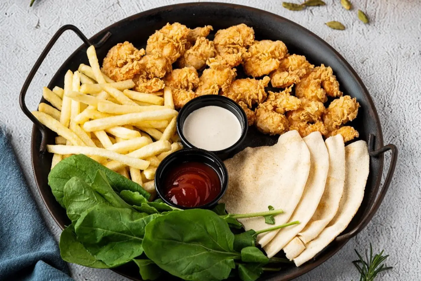 صحن جمبري مقلي - صغير