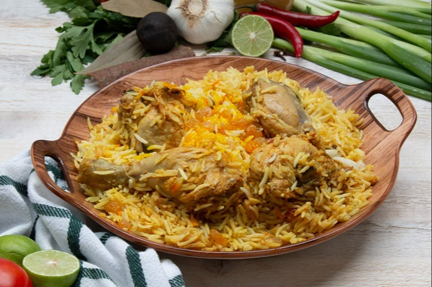 برياني مع دجاج - نصف دجاجة