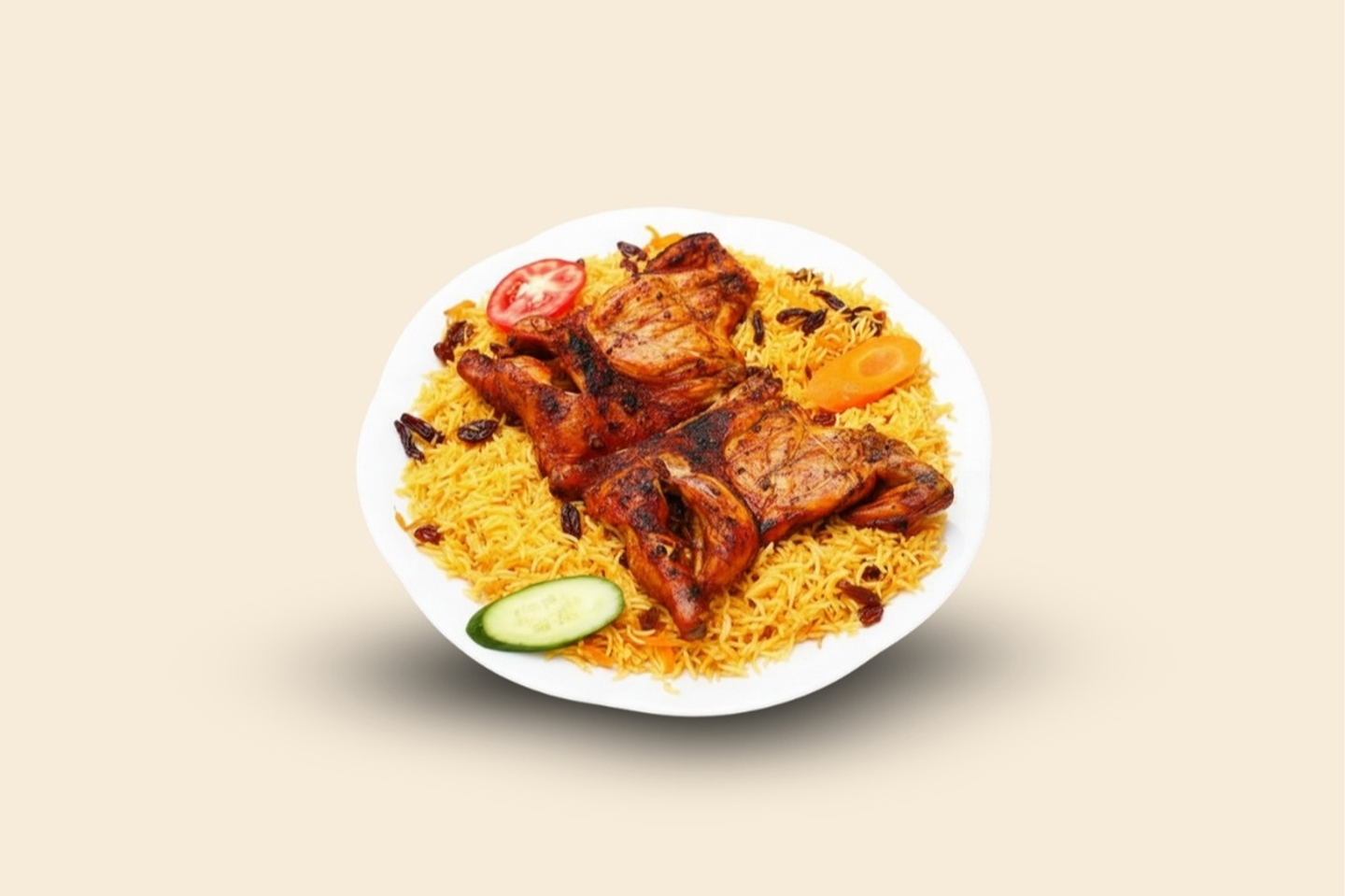 دجاج على الفحم مع الأرز - حبة دجاج