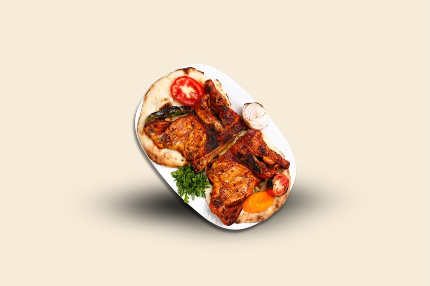 دجاج على الفحم سادة - نصف حبة