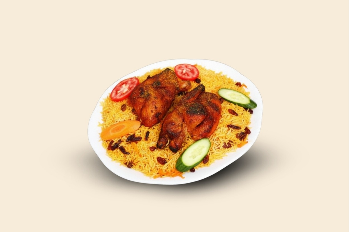 دجاج مقلي مع الأرز - حبة دجاج