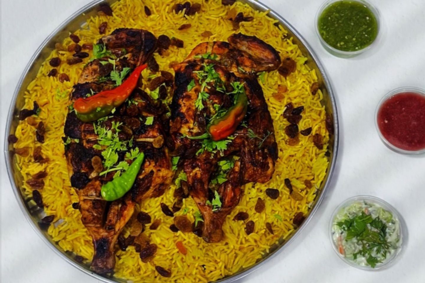 دجاج على الفحم بدون أرز - نص حبة دجاج