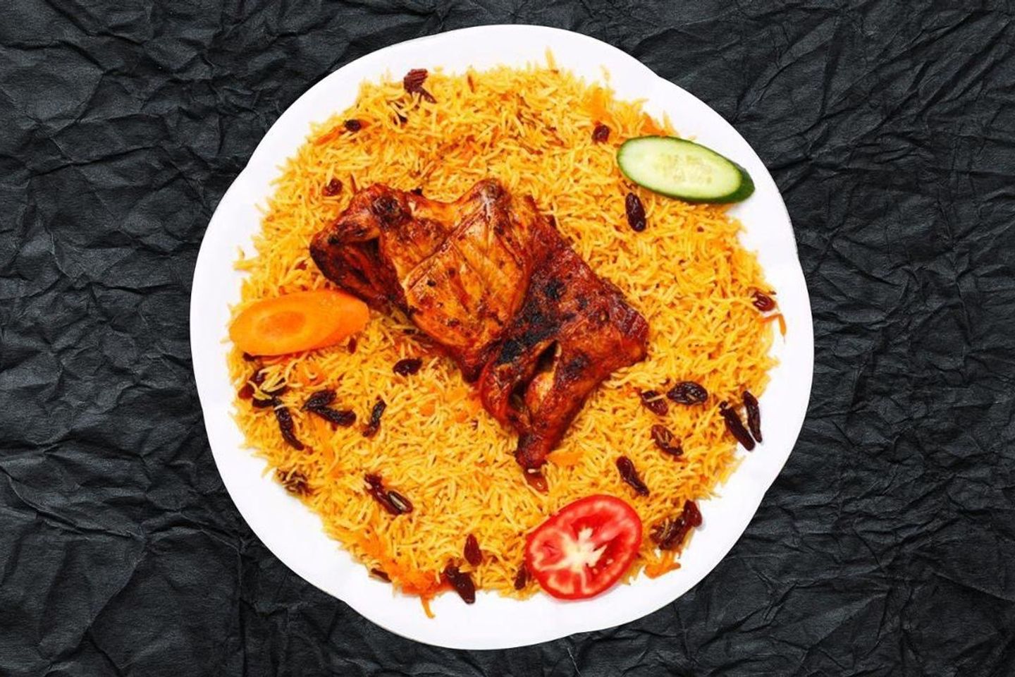 Chicken On Coal With Rice - Half Chicken With Rice