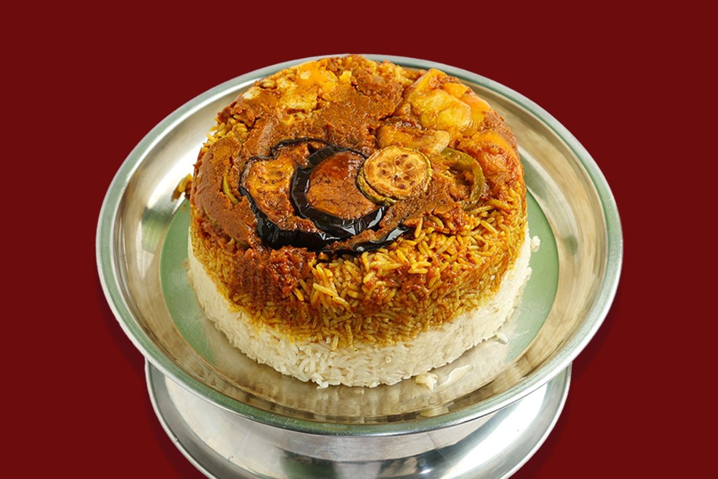 مقلوبة نصف حبة دجاج - نص حبة دجاج