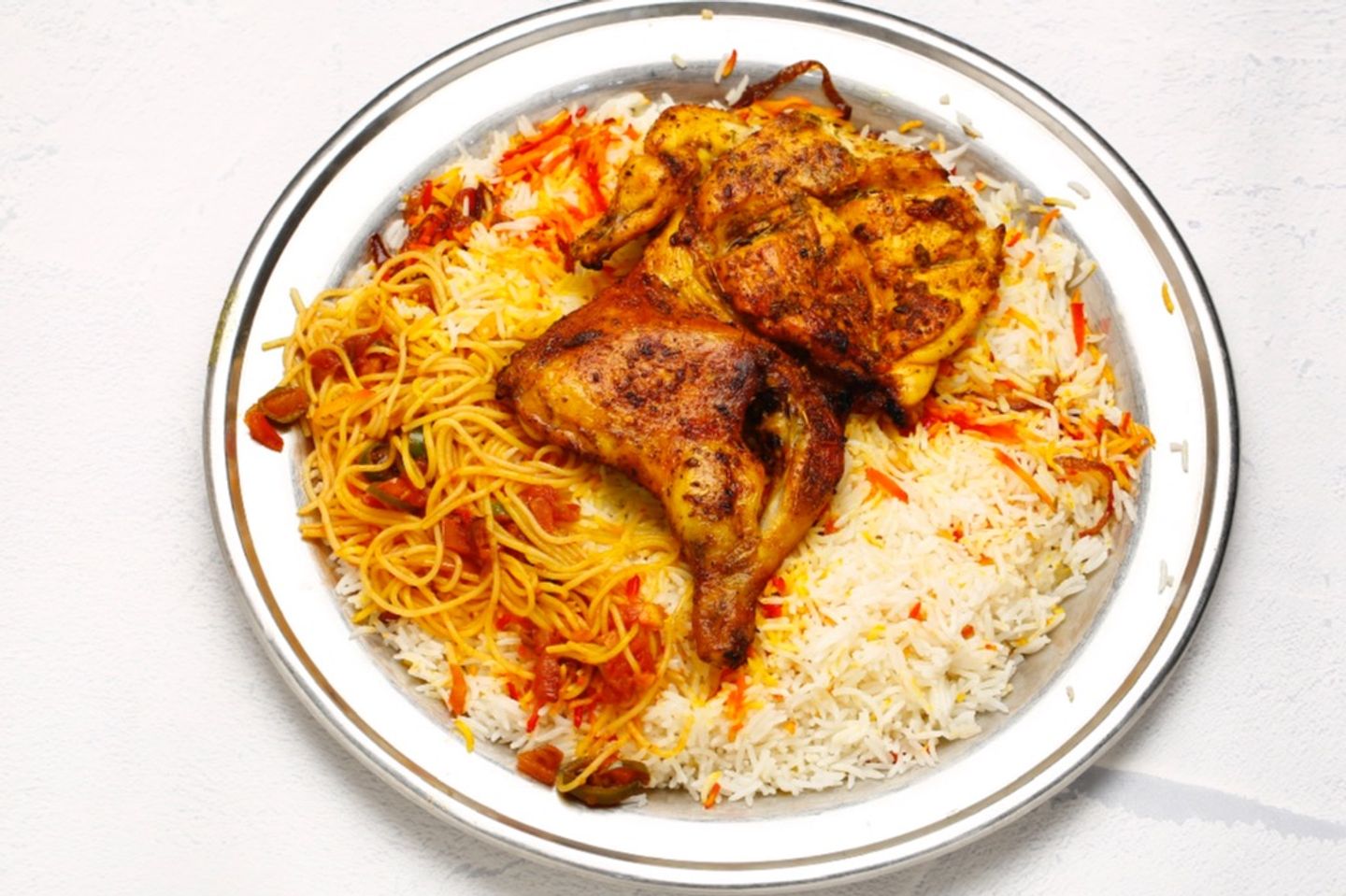 دجاج مظبي رز ابيض - دجاج مظبي رز ابيض-ربع دجاج