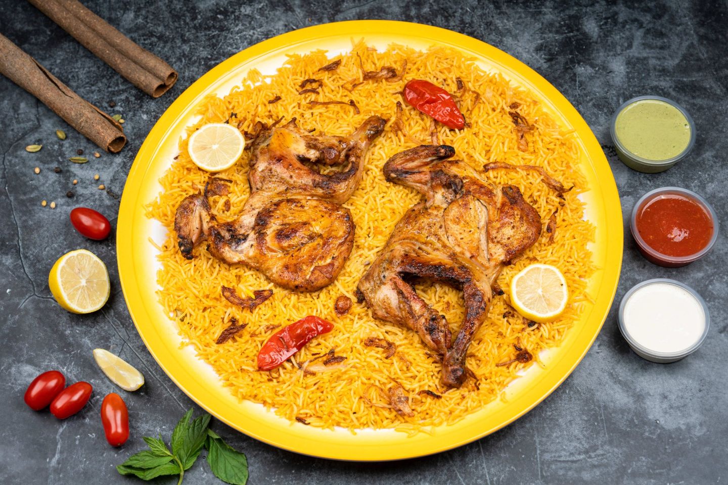 مظبي أرز بخاري  - نصف  دجاجة