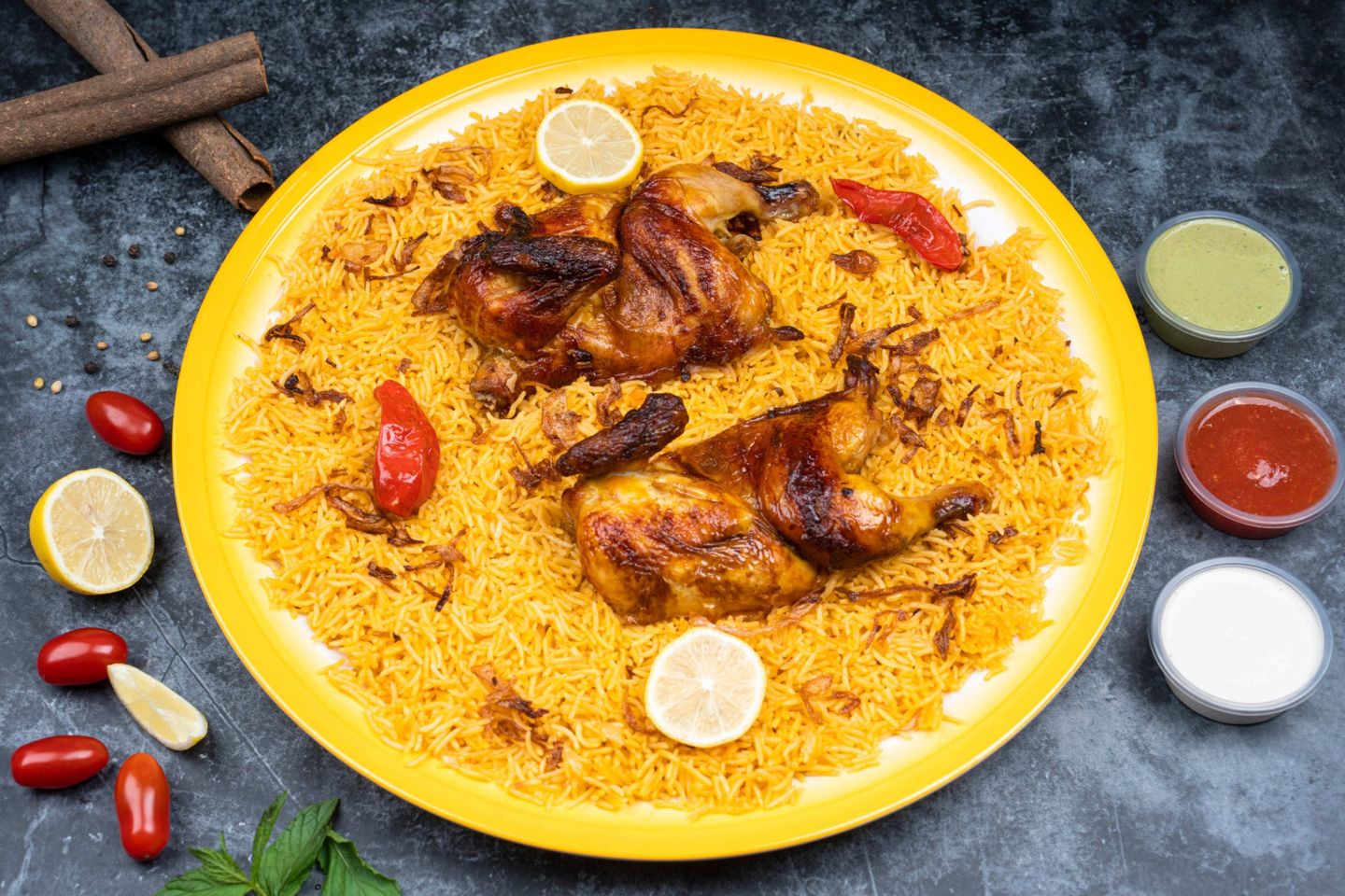 شواية أرز بخاري  - نصف  دجاجة