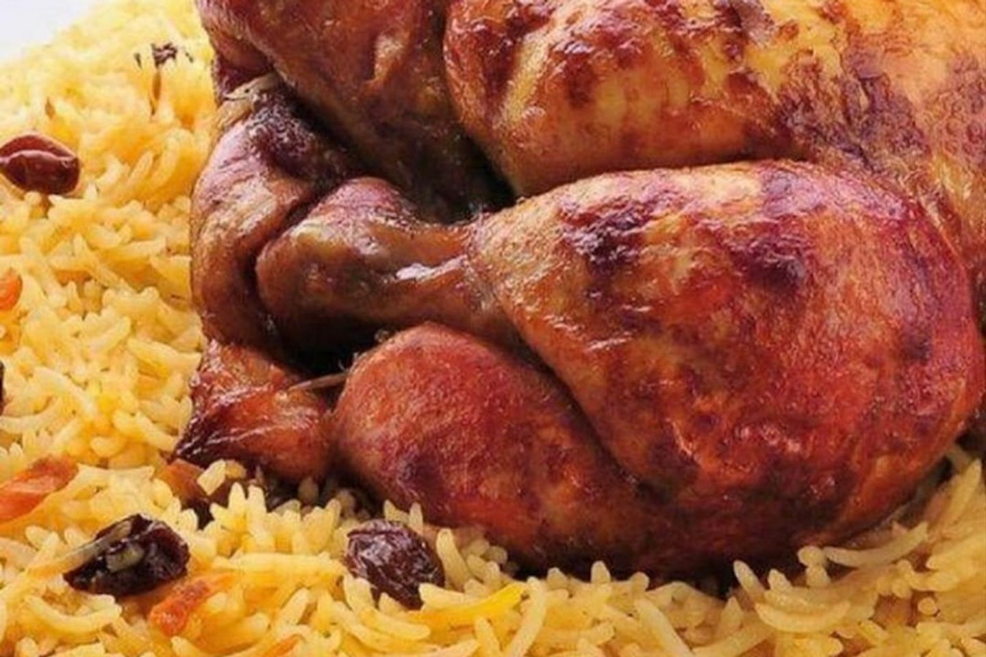 Grilled Chicken With Rice - Half A Chicken