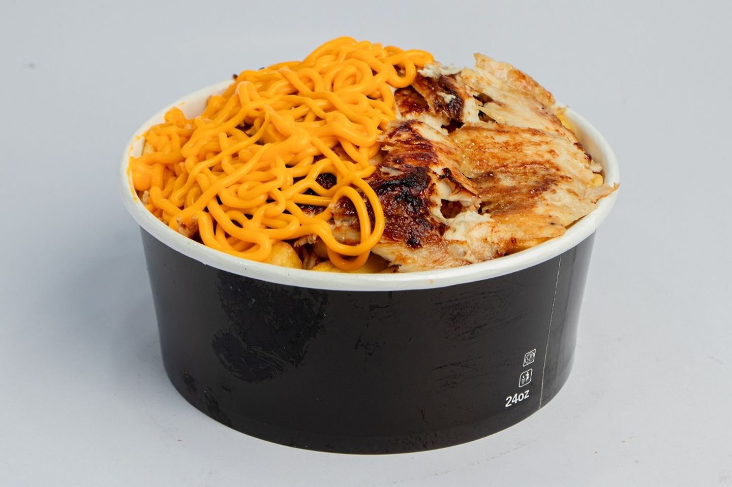 Fresh Mix Chicken Shawarma  Fries And Cheddar Cheese Sauce - Spicy