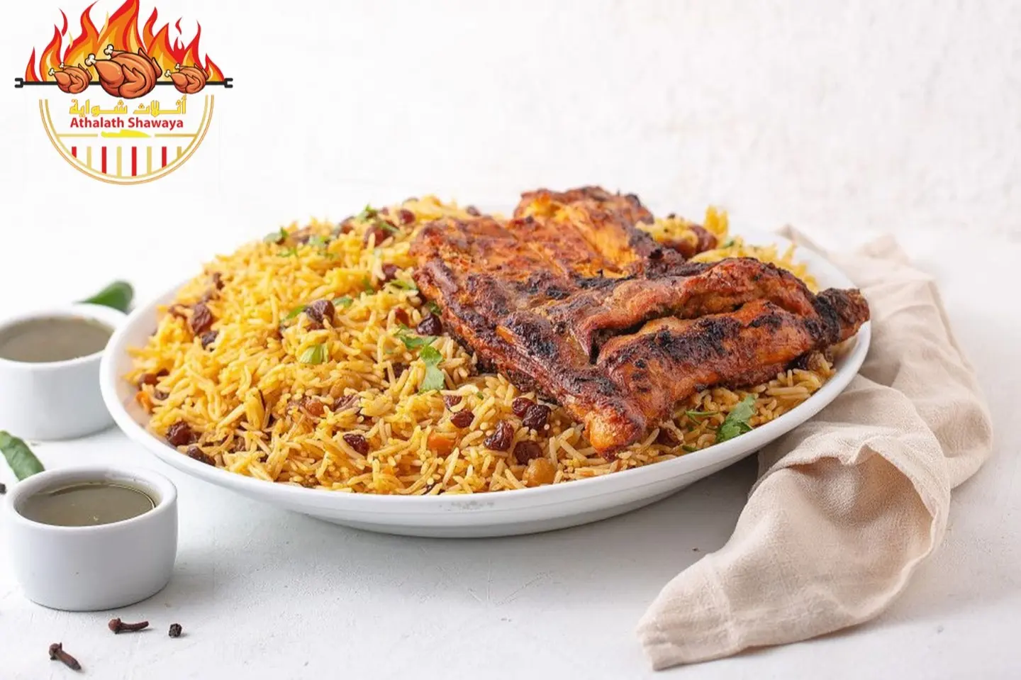 Charcoal Chicken With Rice - Half A Chicken