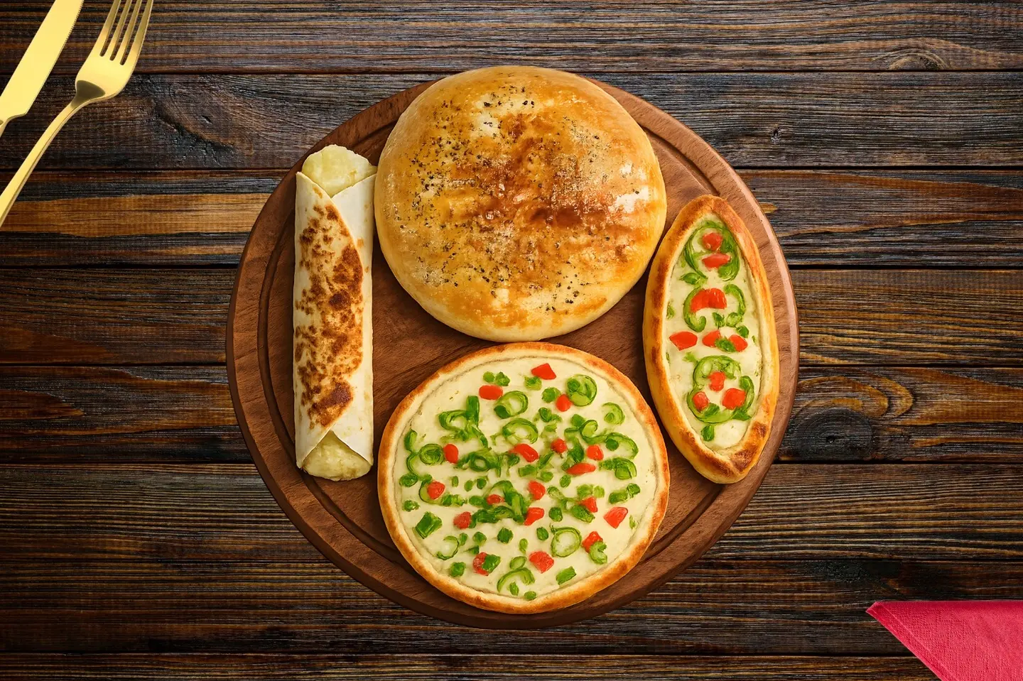 بطاطا خضار - أجبان شاميات