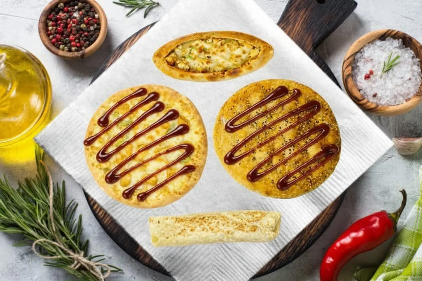 دجاج باربيكيو - أجبان شاميات