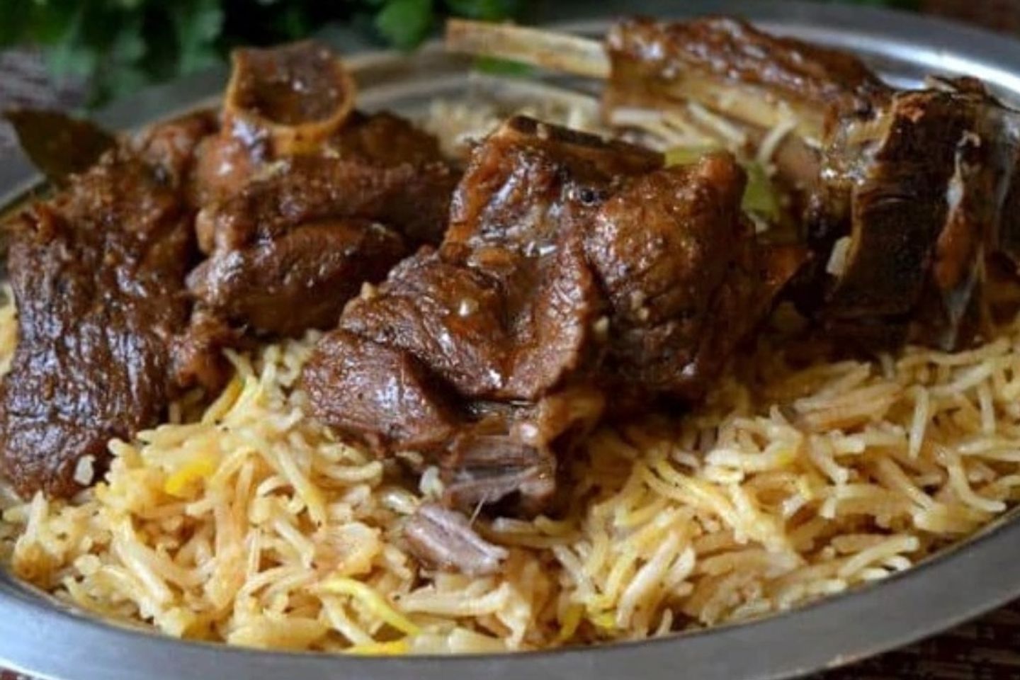 لحم مكتوم مع الرز  - صغير - رز مندي