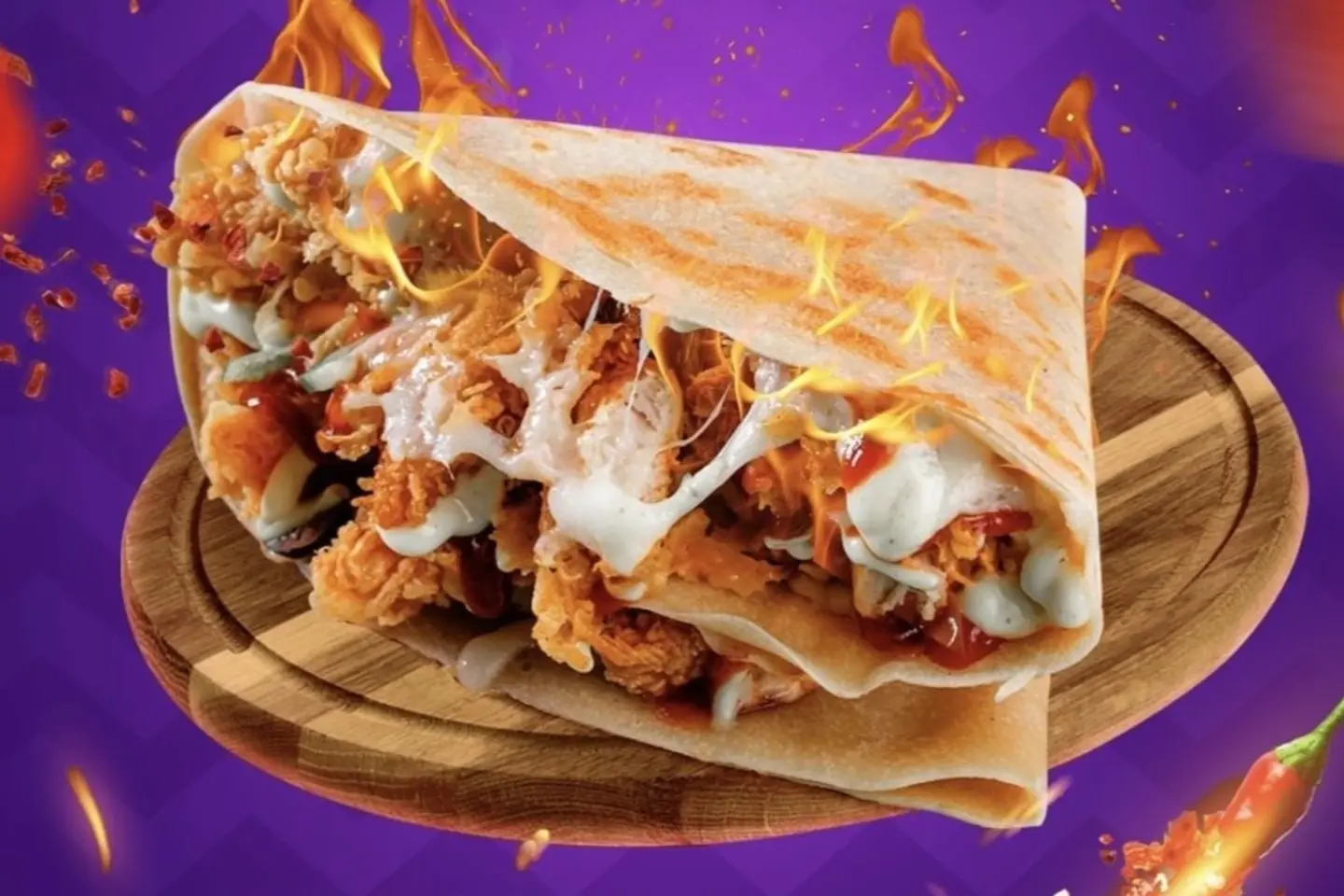 كريب تشيكن زنجر حار - ساندويتش