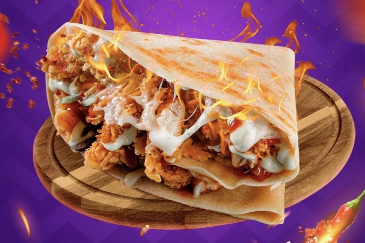 Spicy Chicken Zinger Crepe - Sandwich